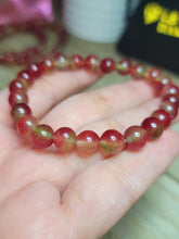 Load image into Gallery viewer, Watermelon Tourmaline Beaded 8mm bracelet Healing Crystal Genuine
