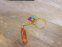 Load image into Gallery viewer, Natural Healing Stone Keychain For Protection, Carnelian
