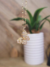 Load image into Gallery viewer, Gorgeous Butterfly Necklace, Charm, Pendant with Crystals on a Dainty Gold
