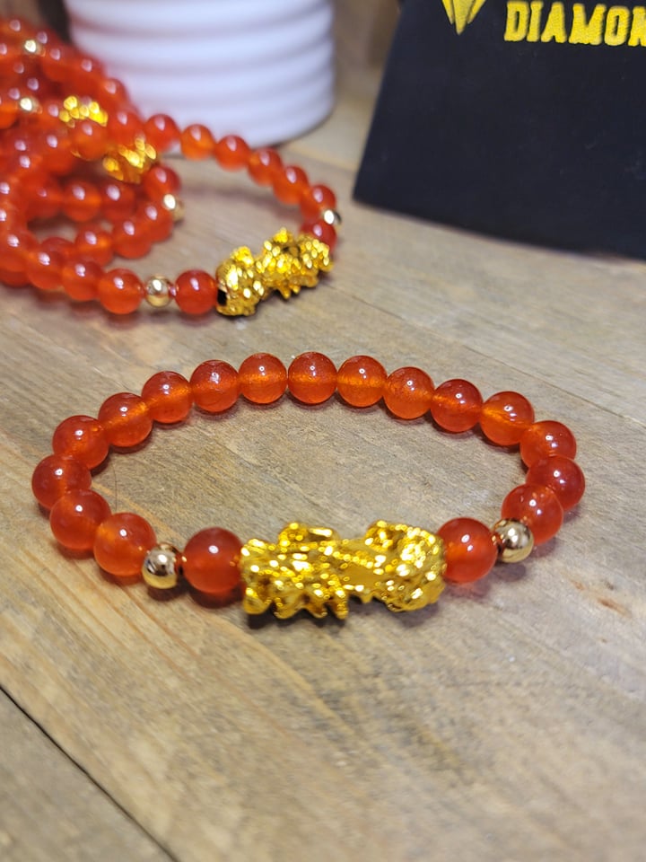 Carnelian Feng Shui Bracelet | Root Sacral Chakra Healing Stone | Virgo Zodiac | Vitality | Passion | Energy Boost | Natural | Creativity | Protection