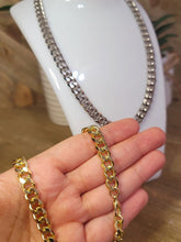 Load image into Gallery viewer, 8mm Cuban link Stainless Steel Necklace. 16 Inch Choker Gold/ Silver
