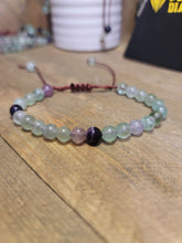 Load image into Gallery viewer, Grade A++ Fluorite Crystal Bead Bracelet 4mm, Genuine Fluorite Adjustable Bracelet
