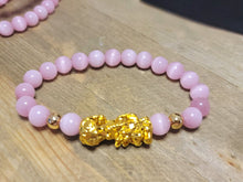 Load image into Gallery viewer, Pink Cat Eye Feng Shui Stretch Bracelet | 8mm Beaded Gift for Her
