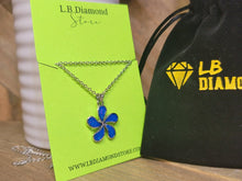 Load image into Gallery viewer, Cute Flower  Dainty Necklace - gift for her Silver Tone
