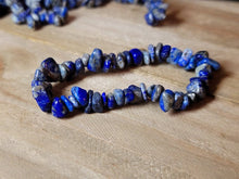 Load image into Gallery viewer, Lapis Lazuli Chip Bracelet Handmade Genuine Crystal Stretch  Bracelet
