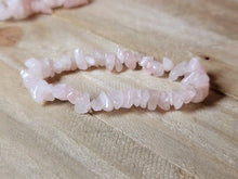 Load image into Gallery viewer, Rose Quartz Chip Bracelet Handmade Genuine Crystal Stretch  Bracelet
