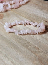 Load image into Gallery viewer, Rose Quartz Chip Bracelet Handmade Genuine Crystal Stretch  Bracelet
