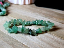 Load image into Gallery viewer, Green Aventurine Chip Bracelet Handmade Genuine Crystal Stretch  Bracelet
