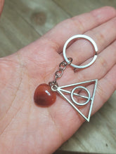 Load image into Gallery viewer, Carnelian Natural Healing Stone Keychain For Protection
