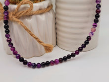 Load image into Gallery viewer, Amethyst Choker Necklace Silver tone Gorgeous Choker 4mm Beads
