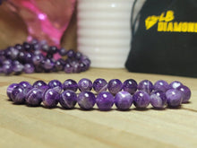 Load image into Gallery viewer, Natural Amethyst Bracelet, Handmade Semi Precious Gemstone 8mm
