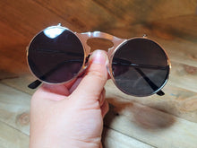 Load image into Gallery viewer, Steampunk Goggles Glasses Round Sunglasses Emo Retro Vintage Flip Up
