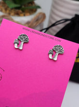 Load image into Gallery viewer, Handmade Small Natural Mini Mushroom Stud Earrings , Cute Earrings
