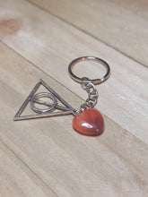 Load image into Gallery viewer, Carnelian Natural Healing Stone Keychain For Protection
