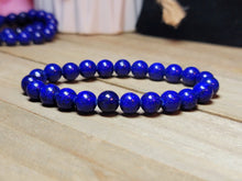 Load image into Gallery viewer, Natural Lapis Lazuli Bracelet- 8mm stretch bracelet
