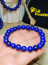 Load image into Gallery viewer, Natural Lapis Lazuli Bracelet- 8mm stretch bracelet
