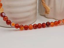 Load image into Gallery viewer, Carnelian Choker Necklace Silver tone Gorgeous Choker 4mm Beads
