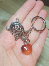 Load image into Gallery viewer, Carnelian Natural Healing Stone Keychain For Protection
