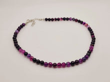 Load image into Gallery viewer, Amethyst Choker Necklace Silver tone Gorgeous Choker 4mm Beads
