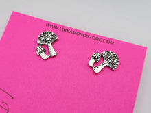 Load image into Gallery viewer, Handmade Small Natural Mini Mushroom Stud Earrings , Cute Earrings
