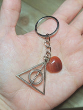 Load image into Gallery viewer, Carnelian Natural Healing Stone Keychain For Protection
