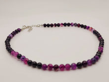 Load image into Gallery viewer, Amethyst Choker Necklace Silver tone Gorgeous Choker 4mm Beads
