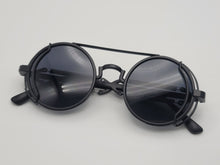 Load image into Gallery viewer, Steampunk Goggles Glasses Round Sunglasses Emo Retro Vintage
