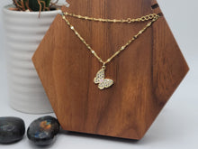 Load image into Gallery viewer, Butterfly Necklace - Trendy Butterfly necklace Gold tone - Gift for her
