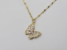 Load image into Gallery viewer, Butterfly Necklace - Trendy Butterfly necklace Gold tone - Gift for her
