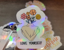 Load image into Gallery viewer, Love YourSelf Body sticker Holographic Vinyl Sticker
