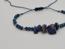 Load image into Gallery viewer, Lapis Lazuli  Chip Bracelet Handmade Genuine Crystal Bracelet
