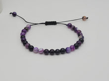 Load image into Gallery viewer, djustable Amethyst Beaded Bracelet - 6MM Beads - Beautiful Gift for Her or Him
