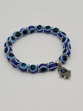 Load image into Gallery viewer, Evil Eye Charm Bracelet 8mm  for Protection, Good Luck
