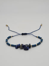 Load image into Gallery viewer, Lapis Lazuli  Chip Bracelet Handmade Genuine Crystal Bracelet
