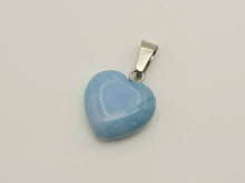 Load image into Gallery viewer, Blue Chalcedony Heart necklace Powerful necklace Healing Energy Necklace
