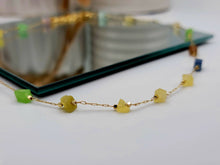 Load image into Gallery viewer, Dainty Crystal Choker Necklace Gold tone Gorgeous Choker Irregular Crystals
