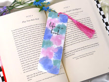 Load image into Gallery viewer, Cute Colorful Bookmark with Pink Tassel , Floral Bookmark ,Life is A Book
