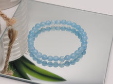 Load image into Gallery viewer, Blue Chalcedony Bracelet Powerful Bracelet 4MM Elastic Bracelet
