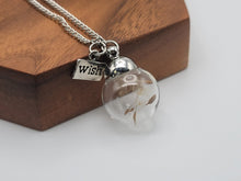 Load image into Gallery viewer, Wish Necklace in Glass With Natural Dandelion Seeds inside
