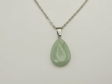 Load image into Gallery viewer, Green Aventurine Healing Crystal Necklace Drop Pendant.
