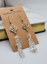 Load image into Gallery viewer, Handmade Clear Quartz  Natural Drop Earrings , Crystal  Earrings
