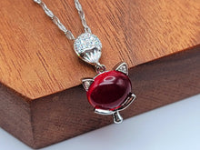 Load image into Gallery viewer, Crystal Necklace Sterling Silver Carnelian Healing Crystal Necklace
