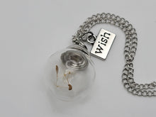 Load image into Gallery viewer, Wish Necklace in Glass With Natural Dandelion Seeds inside
