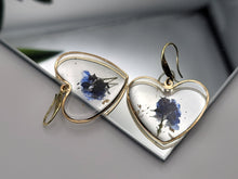 Load image into Gallery viewer, Pressed Wild Flower Earrings | Multi Flower Earrings | Resin Jewelry
