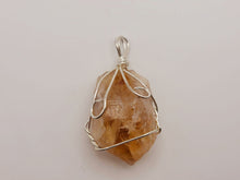 Load image into Gallery viewer, Natural Handmade Crystal Necklace Silver Raw Citrine Necklace
