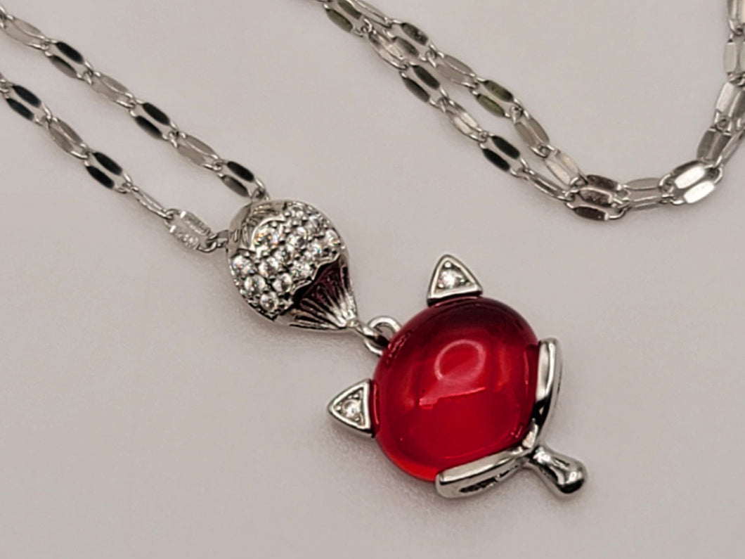 Crystal Necklace Sterling Silver Carnelian Healing Crystal Necklace