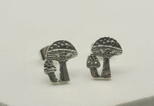 Load image into Gallery viewer, Handmade Small Natural Mini Mushroom Stud Earrings , Cute Earrings
