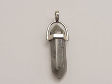 Load image into Gallery viewer, Labradorite Point Necklace Genuine Handmade Leather Necklace
