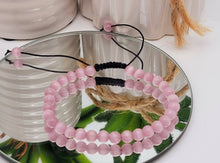 Load image into Gallery viewer, Pink Cats Eye Stone Bracelet Genuine bead bracelet Adjustable
