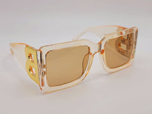 Load image into Gallery viewer, Fashion Big Rectangle Unisex Luxury Sunglasses Vintage Punk Oversized Gold Tea
